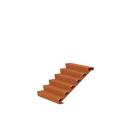 6 Steps Corten Steel Stair