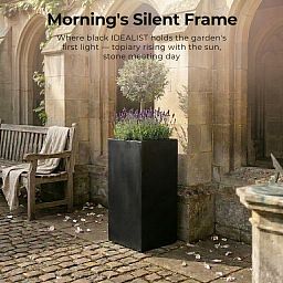 IDEALIST Lite Tall Square Contemporary Light Concrete Planter