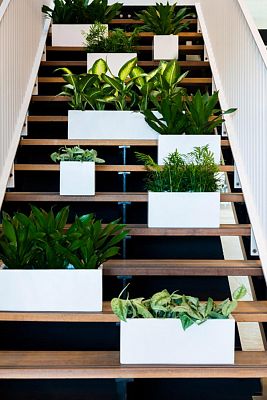 Fibrestone Matt Fleur Square Planter by Idealist Premium