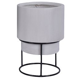 Set of two IDEALIST Lite Smooth Style Round Indoor Planters on Metal Stand