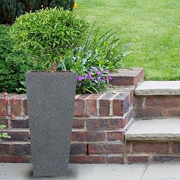 IDEALIST Lite Textured Concrete Effect Tall Tapered Outdoor Planter