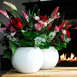 Round Fiberstone Planter by Idealist Premium BETH Glossy Round Fiberstone Planter by Idealist Premium BETH Glossy