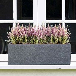 IDEALIST Lite Textured Concrete Effect Trough Outdoor Planter
