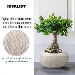 IDEALIST Lite Mesh Style Bowl Planter Outdoor Plant Pot
