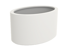 Polyester Ellipse Glossy Outdoor Fiberglass Round Planter