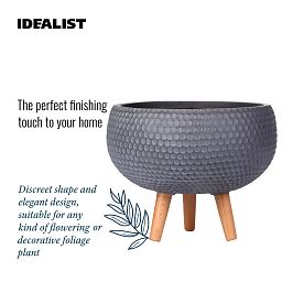 IDEALIST Lite Honeycomb Style Bowl Planter on Legs, Round Pot Plant Stand Indoor