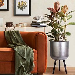 IDEALIST Lite Round Planter on Legs, Round Pot Plant Stand Indoor
