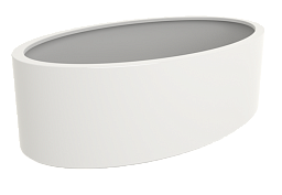 Polyester Ellipse Glossy Outdoor Fiberglass Round Planter