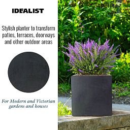 IDEALIST Lite Square Box Contemporary Light Concrete Planter