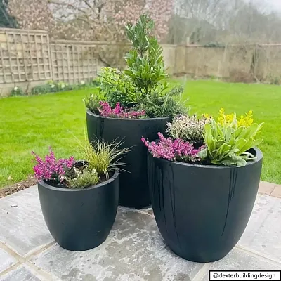 IDEALIST Lite Contemporary Light Concrete Egg Planter