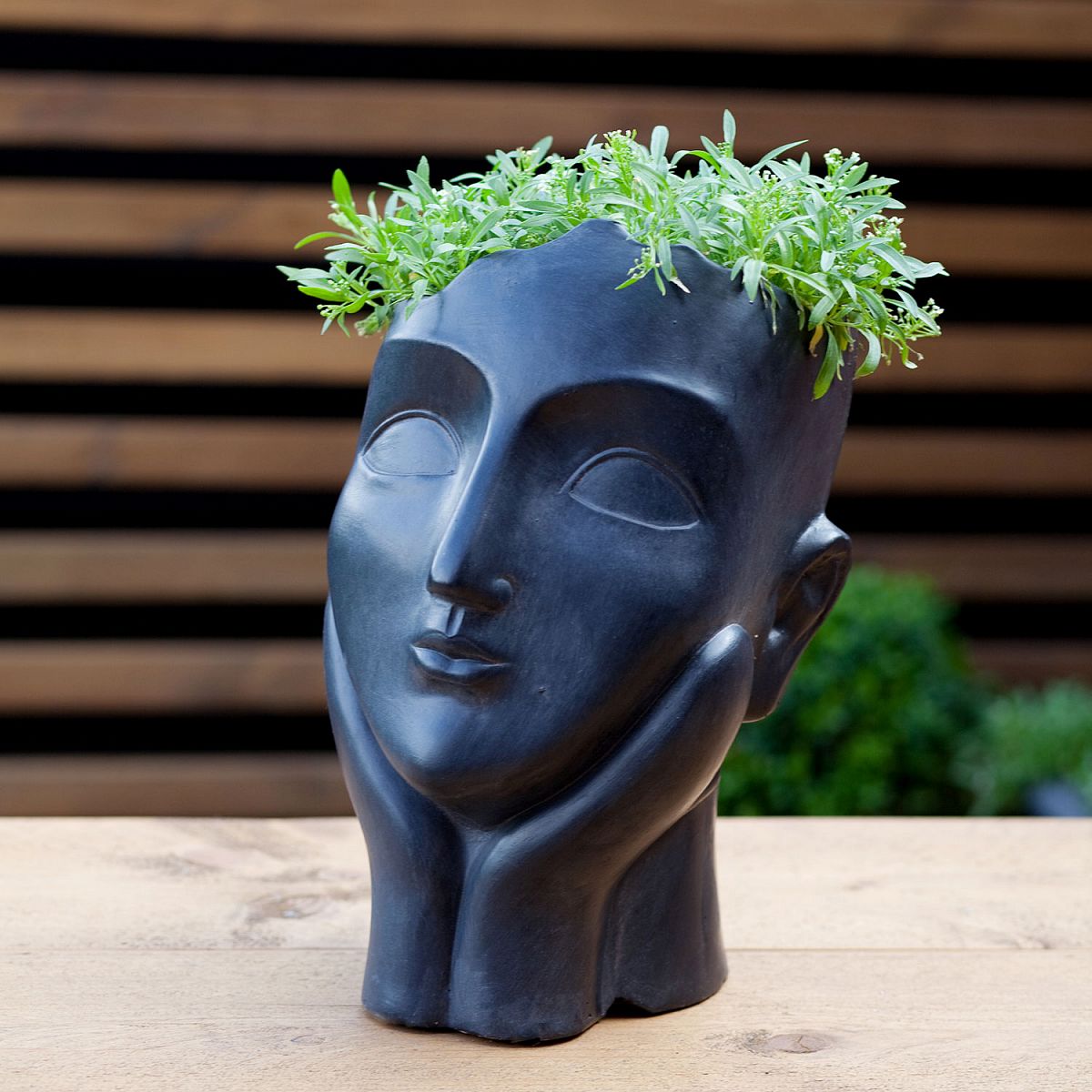 Oval Face Outdoor Plant Pot by Idealist Lite