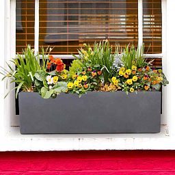 IDEALIST Lite Window Box Light Concrete Planter