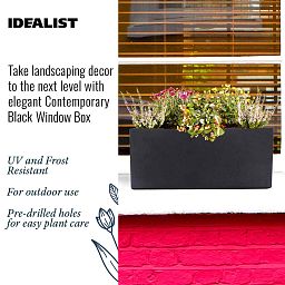 IDEALIST Lite Window Box Light Concrete Planter
