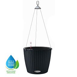 LECHUZA NIDO Cottage Round Poly Resin Outdoor Self-watering Planter