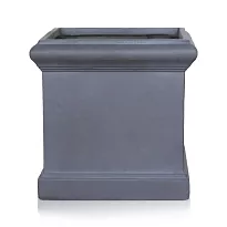 IDEALIST Lite Victorian Flower Box Square Garden Planter, Grey Light S...