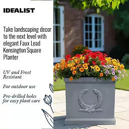 IDEALIST Kensington Light Stone Square Garden Planter