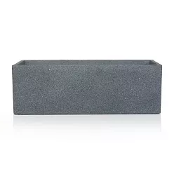 IDEALIST Lite Textured Concrete Effect Trough Outdoor Planter