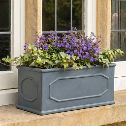 IDEALIST Lite Faux Lead Chelsea Light Concrete Through Planter