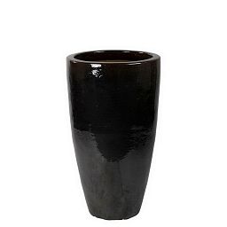 Ceramic Round Tall Glossy Planter Pot In/Out