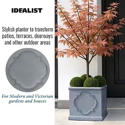 IDEALIST Windsor Light Stone Square Garden Planter