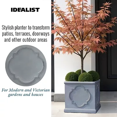 IDEALIST Windsor Light Stone Square Garden Planter