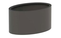 Aluminium Ellipse Outdoor Aluminum Round Planter