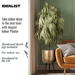 IDEALIST Lite Round Planter on Legs, Round Pot Plant Stand Indoor
