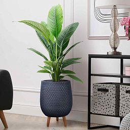 IDEALIST Lite Honeycomb Style Egg Planter on Legs, Round Pot Plant Stand Indoor