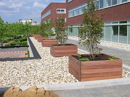 Hardwood Sevilla Square Wood Outdoor Planter
