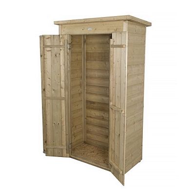 Installed Outdoor Pressure Treated Wooden Shiplap Pent Tall Garden Store by Forest Garden