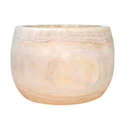 HORTICO ECO Wooden House Planter Round Indoor Plant Pot for House Plants with Waterproof Liner