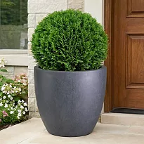 IDEALIST Lite 50cm Large Garden Planter for Trees | Dark Grey Washed L...
