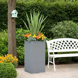 IDEALIST Lite Tall Square Contemporary Light Concrete Planter