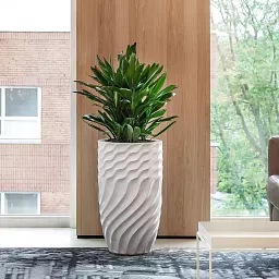 Luxe Lite Glossy Breaker Tall Indoor Planter