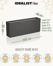 AXIS Trough Outdoor Fiberglass Planter