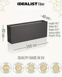AXIS Trough Outdoor Fiberglass Planter