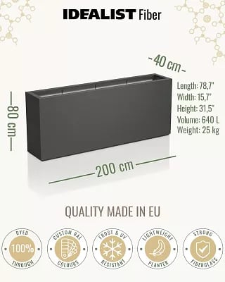 AXIS Trough Outdoor Fiberglass Planter