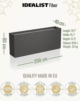 AXIS Trough Outdoor Fiberglass Planter