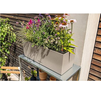 LECHUZA BALCONERA Color Trough Poly Resin Self-watering Planter