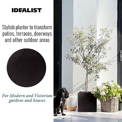 IDEALIST Lite Square Box Contemporary Light Concrete Planter