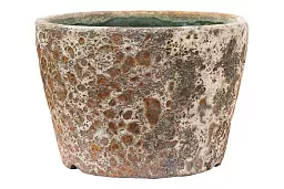 Lava Couple Round Straight Relic Jade D19 H13 cm (glazed inside) Planter