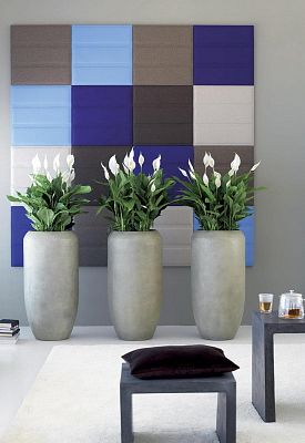 Cigar Round Tall Polystone Outdoor Planter