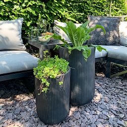 IDEALIST Lite Ribbed Cylinder Outdoor Planter