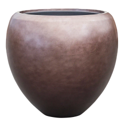 Silver Leaf Planter + Liner | Tapered Round Indoor Plant Pot