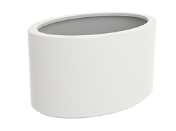 Polyester Ellipse Glossy Outdoor Fiberglass Round Planter