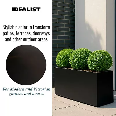 IDEALIST Lite Contemporary Light Concrete High Trough Planter
