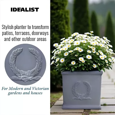 IDEALIST Kensington Light Stone Square Garden Planter