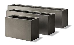Geo Window Flower Box Fiberglass Trough Aluminium Planter Pot In/Out