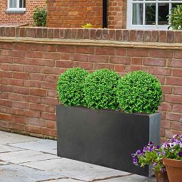 IDEALIST Lite Contemporary Light Concrete High Trough Planter Set