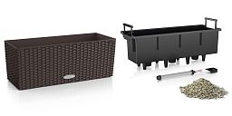 LECHUZA BALCONERA Cottage Trough Poly Resin Self-watering Planter Set